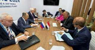 وزير الخارجية يلتقى لافروف على هامش اجتماع وزراء خارجية ”العشرين” بالبرازيل