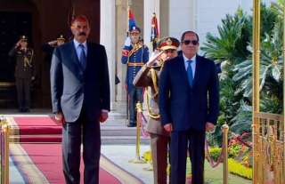 الرئيس السيسي يستقبل رئيس إريتريا بقصر الاتحادية
