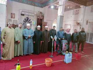استمرار حملة النظافة الموسعة بمساجد الجمهورية استعدادًا لشهر رمضان المبارك