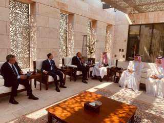 وزير الخارجية سامح شكري يعقد اجتماعاً ثنائياً مع رئيس مجلس الوزراء وزير خارجية دولة قطر