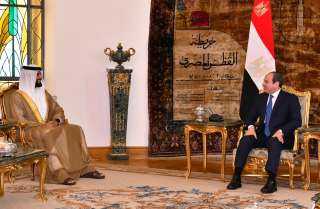 الرئيس السيسى يستقبل مستشار الأمن الوطني وقائد الحرس الملكي وأمين عام مجلس الدفاع الأعلى بمملكة البحرين