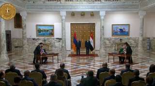 الرئيس السيسى ورئيس وزراء أرمينيا يشهدان مراسم توقيع اتفاقيات ومذكرات تفاهم
