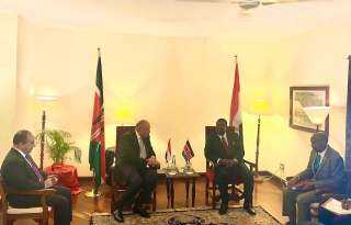 ‏‎ سامح شكري يلتقي مع رئيس مجلس الوزراء ووزير الشئون الخارجية والمغتربين في جمهورية كينيا