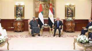 الرئيس السيسي يستقبل رئيس الإمارات لتعزيز التعاون المشترك ومناقشة أزمة غزة