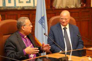 محافظ القاهرة يستقبل الدكتور القس اندريه زكى رئيس الطائفة الانجيلية والوفد المرافق له