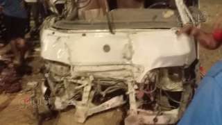 إصابة 5 أشخاص في اصطدام سيارة بحاجز خرساني في القليوبية