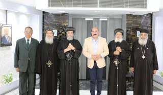 محافظ أسوان : يستقبل وفد الكنيسة الأرثوذكسية لتقديم التهنئة للمحافظ بهذه المناسبة