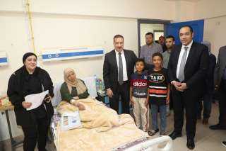 محافظ المنوفية يزور مصابي غزة بمستشفيات منوف العام وحميات منوف للاطمئنان علي حالتهم الصحية