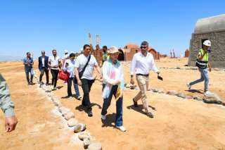 وزيرة البيئة بجولة تفقدية لمتابعة الأعمال الإنشائية لقرية الغرقانة بمحمية نبق بجنوب سيناء