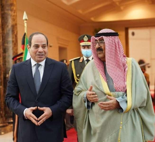 الرئيس السيسى وامير دولة الكويت الشيخ مشعل الأحمد الجابر الصباح