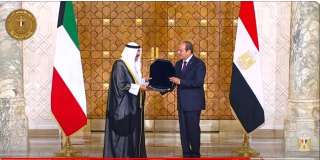 الرئيس السيسي يقلد أمير الكويت قلادة النيل أرفع الأوسمة المصرية